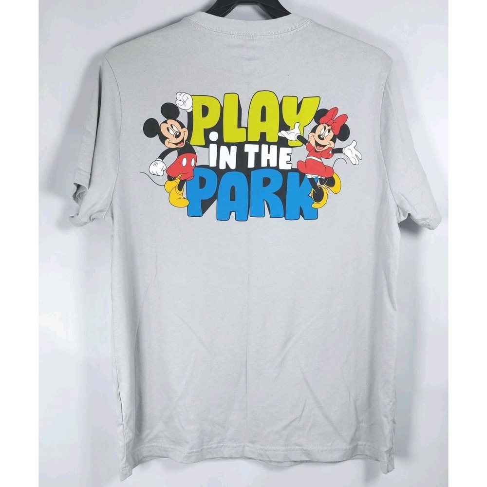 Disney Parks Play In The Park T-Shirt Gray Adult L Mickey Minnie Goofy Donald - Picture 6 of 7